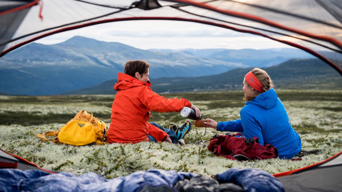 Telting med utsikt i Rondane Høvringen